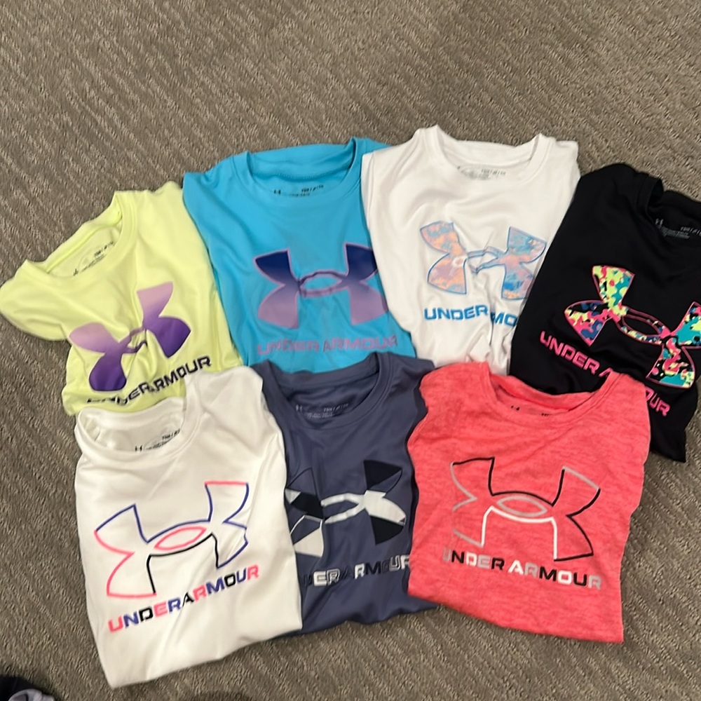 Under Armour  - Youth Bundle - 7 UA Shirts - YSM - Barely Worn - Terrific Value!